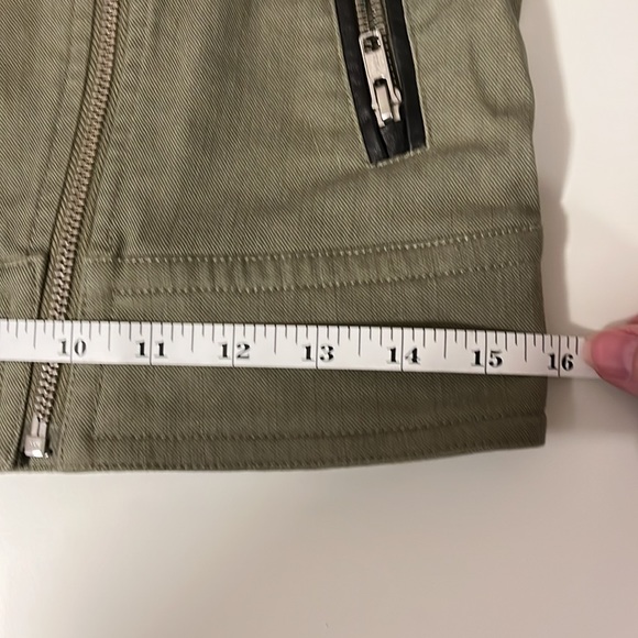 Mackage khaki moto motorcycle leather bomber jacket M biker - Picture 16 of 16